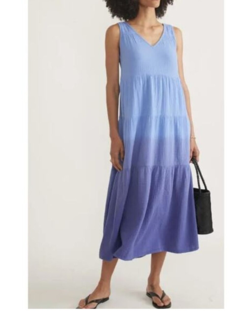 MARINE LAYER Corrine Ombre Cotton Guaze Maxi Dress Size Small